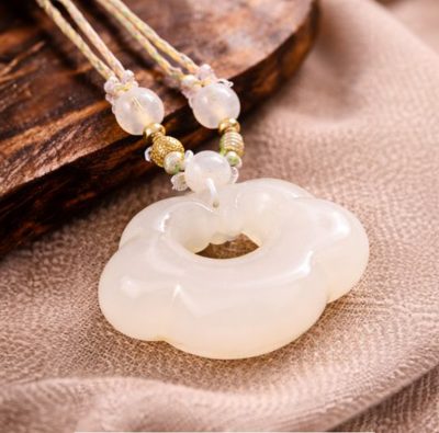 Auspicious Fortune Pendant - Pink - 35mm/25mm